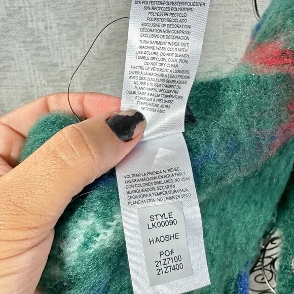 Lucky brand green plaid blanket scarf - Picture 5 of 6